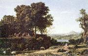Claude Lorrain Landschaft mit Apollo, den Musen und einem Flubgott painting